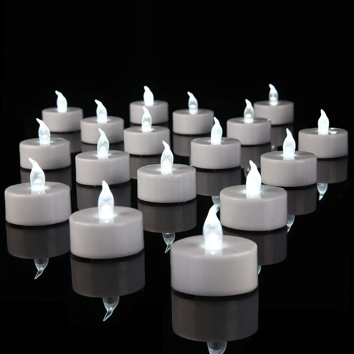 24pcs Flameless Tea Lights Candles Realistic LED Flickering Operated