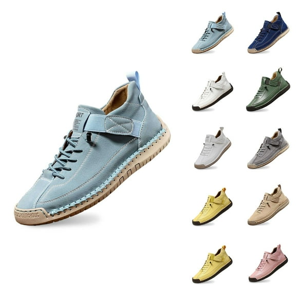 Orthopedic Sneakers Handmade Comfortable Casual Walking Shoes Flexible Soft Sole Comfortable Flat On Loafers For Everyday Wear Lightweight Breathable Design Retro High Top Flat Shoes