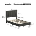 thumbnail image 4 of Bed Frame with Storage Drawers,Adjustable Linen Upholstered Headboard Platform Bed Frame, No Box Spring Needed,Wood Slats Support, Noise-Free, Easy Assembly Twin/Full/Queen/King Size, 4 of 9