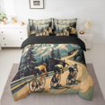 thumbnail image 2 of Feelyou Modern Cycling Lover Twin Bedding Sets 7-Piece, Eat Sleep Sports Bedding Comforter Set, Teens Kids Boys Girls Reversible Sheet Sets, Breathable Home Decor, 2 of 8
