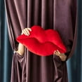 thumbnail image 7 of 3D Lips Soft Velvet valentine's day Decor Throw Pillows for Couch Bed Living Room, Insert Included, New Red, 20 X 11 inches, 7 of 7