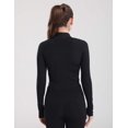 thumbnail image 3 of Chaqueta Locachy para mujer, ligera y elástica, para entrenamiento, color negro, XL, 3 of 7