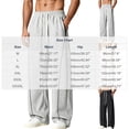 thumbnail image 4 of Babcutegg Mens Plus Size Sweatpants with Pockets Drawstring Loose Fit Spring Fall Athletic Casual Wide Leg Pants Beige Size 4XL, 4 of 8