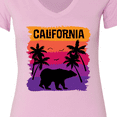 thumbnail image 4 of Inktastic California Sunset Vacation Beach Women's V-Neck T-Shirt, 4 of 5
