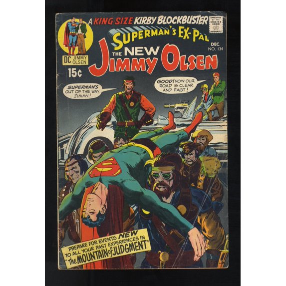Superman's Pal, Jimmy Olsen #134 VG+ 4.5 1st Appearance Darkseid! Comic Book