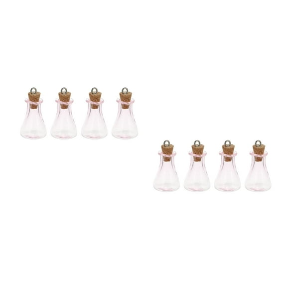 WORGEOUS 2pcs Wishing Bottles Mini Glass Bottles Liquid Storage Bottles with Cork Stoppers