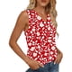 thumbnail image 2 of TaTaai Womens Fashion Sleeveless Tshirt V Neck Camisole Top Strap Design Printed Loose Fit Spring Summer Casual Wear Gift, 2 of 6