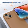 thumbnail image 5 of Miracase Designed for iPhone 14 Plus Case with Screen Protector,[Upgraded Enhanced Camera Protection],Shockproof Liquid Silicone Case with Microfiber Lining,6.7 inch(Chocolate), 5 of 14