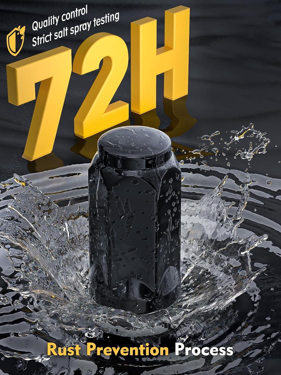 MIKKUPPA M14x1.5 Lug Nuts, Replacement for Chevy Silverado Suburban 1500 Tahoe Colorado Traverse, Ford F-150 Ram 1500 Aftermarket Wheel, 24pcs Black Closed End Bulge Acorn Tire Lug Nuts