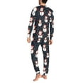 thumbnail image 4 of Renewold Christmas Family Matching Pajamas Long Sleeve Couple Pj Set 2pcs Festival Party Sleepwear Shirts Pants Bottom Set Size 6XL Lightweight Loungewear Nightwear for Men, 4 of 5