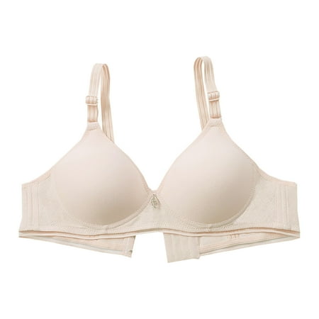 

YWDJ Maternity Bras for Pregnancy Woman Fashion Plus Size Wire Free Comfortable Push Up Hollow Out Bra Underwear Beige L