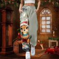 thumbnail image 2 of Lounge Pants for Women Christmas Santa Casual Stretchy Relaxed Fit Lightweight Soft Comfy Womens Pants, 2 of 4
