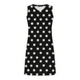 thumbnail image 6 of Summer Dresses for Women 2025, Women's Summer Sexy Fashion Printing Sleeveless V-Neck Dress(Black,S), 6 of 7