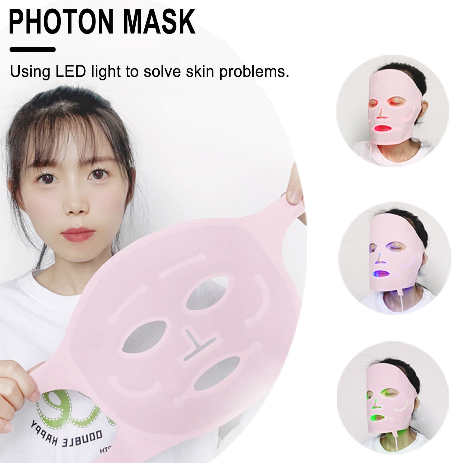 Banzch Beauty Skin Rejuvenation Photon Mask LED Face Mask Light Therapys Red Blue Light Antiaging Wrinkle Acnes Removal Spa Facial Treatments Home Skin Care Mask,Mothers Day Gifts