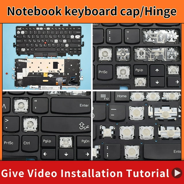 Replacement Keycap Key cap Hinge for Lenovo Thinkpad X1 Carbon 7th Gen 9 Gen9 2019 20QD 20QE 20R1 20R2 Keyboard 4 Keycap
