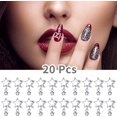thumbnail image 4 of 20 dijes de uñas con forma de estrella, diamantes de imitación de aleación 3D, dijes artísticos para uñas, cristales brillantes, gemas para uñas para decoración de manicura DIY, accesorios para uñas, 4 of 5