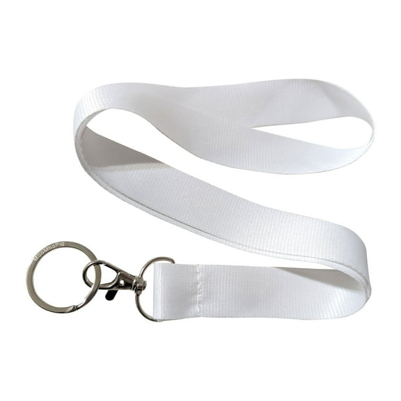 Blank White Flat Keychain Lanyard