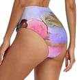 thumbnail image 4 of Aayomet Bas de Short de Bain Rétro Froncé Tankinis (Violet, G), 4 of 5