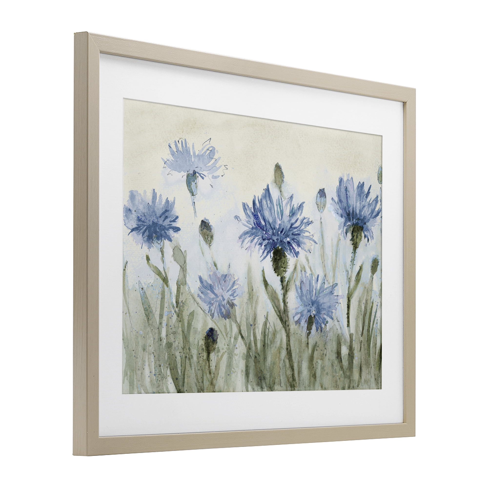 Stupell Industries Blue Cornflowers Meadow Birch Framed Print Under Glass, design by Lanie Loreth