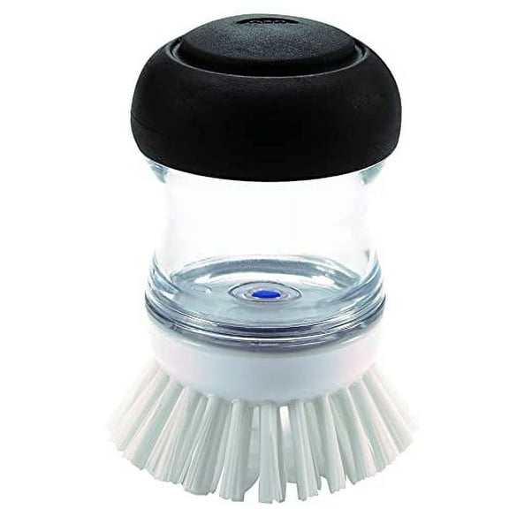 OXO Good Grips Soap Dispensing Palm Brush, Black/Clear/White