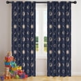 thumbnail image 5 of Blackout Kids Curtains,Dark Blue Sun Moon Rocket Pattern Childrens Insulated Curtains Set Of 2,Bedroom Essentials,Toddler Room Decor 42x84in(106x213cm), 5 of 5