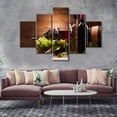 thumbnail image 3 of TISHIRON 5PCS Framed Wine Theme Canvas Wall Art Set,60"x40" Red Wine and Grape Fruit Wall Canvas Art Decor, 3 of 7