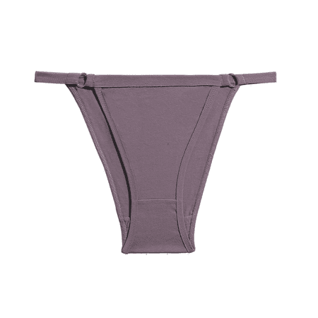 Fulorrnie Underwear for Women Seamless G String No Show Thong Panties Elastic Waist Stretchable Tie Side Panty  Khaki  XL