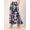 Blue, variant on Women's Printed Poly Rayon Calf Length High Waist Skirt Flared Hem Casual Summer Wear Light Weighted Regular Long Beach Wear Party Wear Skirt