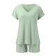 thumbnail image 3 of Blusa Conjunto corto de 2 piezas para mujer, ajuste holgado, traje diario de color sólido para mujer (verde S) Ygjytge Verde T S para Mujer, 3 of 9