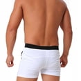 thumbnail image 4 of TEAJOPSUU Mens Pajama Shorts Summer Comfy Sleep Shorts Elastic Waist Boxer Solid Color Soft Sleepwear Bottoms Side Pockets White, 4 of 6