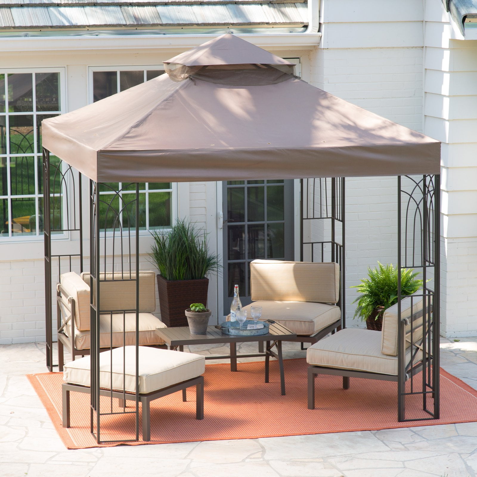 Coral Coast Prairie Grass 8 x 8 ft. Gazebo by