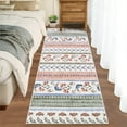 thumbnail image 2 of Hasoo Floral Pattern 2' x 6' Runner for Hallway Enterway Non Slip Bedside Throw Carpet, Green Pink, 2 of 6
