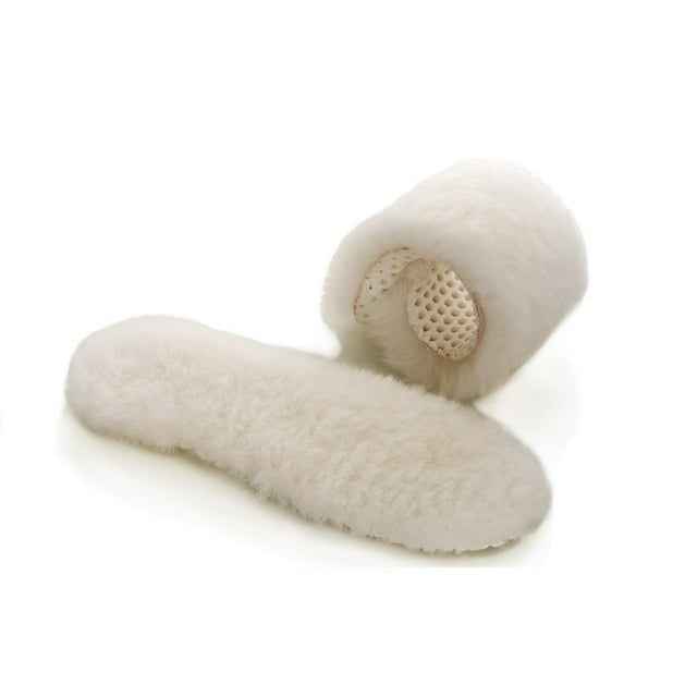 HappyStep® Véritables Semelles d'Hiver en Peau de Mouton Laine d'Agneau (Semelle Amortissante Sport en Nid d'Abeille), 1 Paire