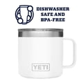 thumbnail image 4 of Taza YETI Rambler de 14 oz, acero inoxidable, aislada al vacío con tapa estándar, color blanco, 4 of 5