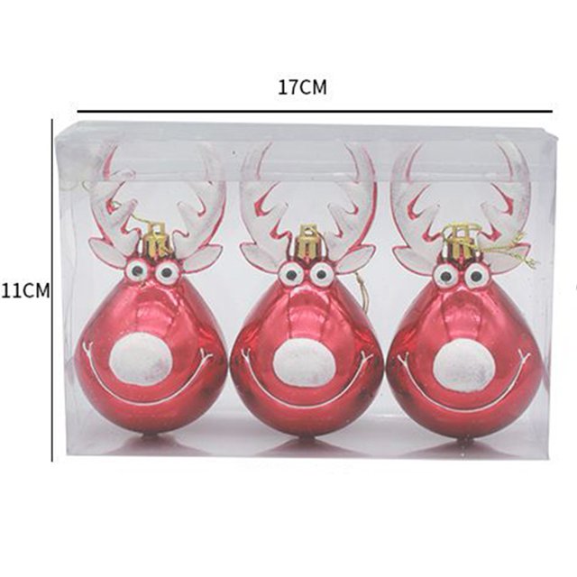3Pcs Christmas Tree Electroplating Painted Candy Lollipop Pendant Kid Gift Xmas Decor