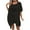 Black, variant on Swimwear Cover Up for Women Loose Casual Round Neck Short Sleeved Hollow Out Cover Shirt Beach Beach Vacation Cover Shirt