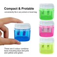 thumbnail image 3 of Pencil Sharpeners, Manual Pencil Sharpener with Lid, Handheld Pencil Sharpener for Colored Pencils, Protable Pencil Sharpener for Kids and Adults, Dual Holes Pencil Sharpener, 3 of 6