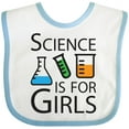 thumbnail image 3 of Inktastic Science is for Girls Girls Baby Bib, 3 of 4