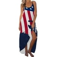 thumbnail image 3 of Vestido estampado de tirantes sin mangas de playa casual de verano para mujer Pompotops  qyievc1815, 3 of 4