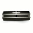 thumbnail image 3 of Titanium Black Ti Two-tone 8mm Polished Band Ring 11.5 Size, 3 of 6