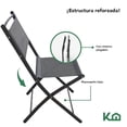 thumbnail image 3 of Juego de Comedor 2 Sillas y Mesa de Vidrio Kingshouse Gris, 3 of 8