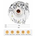 thumbnail image 6 of 13 Inch Round Placemats Set of 6, Grey Eucalyptus Non Slip Heat Insulation PP Table Mats, Watercolor Spring Weeping Botanical Washable Place Mats for Kitchen Dining Party Table Decor, 6 of 7