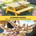 thumbnail image 6 of Pig Sunflowers Table Cloths for 8 Foot Rectangle Tables, Yellow Floral Elegant Checkered Pastoral Patio Waterproof Elastic Fitted Tablecloths, Washable Rectangular Table Cover for Camping, 6 of 8