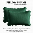 thumbnail image 3 of Ameha 3 Piece Quilt Set Chevron Bedspread Reversible Ultrasoft Microfiber Adult Bedding Emerald Green Color Queen, 3 of 10
