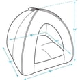 thumbnail image 4 of Pet Tent - Soft Bed for Dog and Cat by Best Pet Supplies - Gray Lattice, 16" x 16" x H:14", 4 of 4