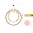 thumbnail image 3 of ANGARA Natural Diamond Double Circle Pendant in 14K Rose Gold for Women (Size-1.25mm| Color-I-J| Clarity-I1-I2) | April Birthstone, Anniversary, Jewelry Gift for Women | Natural Diamond Necklace, 3 of 8