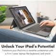 thumbnail image 3 of Macally iPad Pro 11 Inch Case with Keyboard and Track Pad (2024 Gen 7) - iPad Pro 11 Inch M4 Case with Keyboard Backlit, Multi Angle View, Apple Pencil Holder, 3 of 7