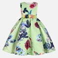 thumbnail image 2 of gdxvjhbj Robe Bébé Robes Demoiselles d'Honneur Asymétrique avec Volants Sans Manches Évasée Robes de Fête Robe Trapèze 2T 3T (Vert Clair,2-3 Ans), 2 of 9