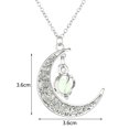 thumbnail image 3 of SIfdSeng Collier de Perles Rotatif Creux Lumineux Lune Tourbillon Bijoux, 3 of 3