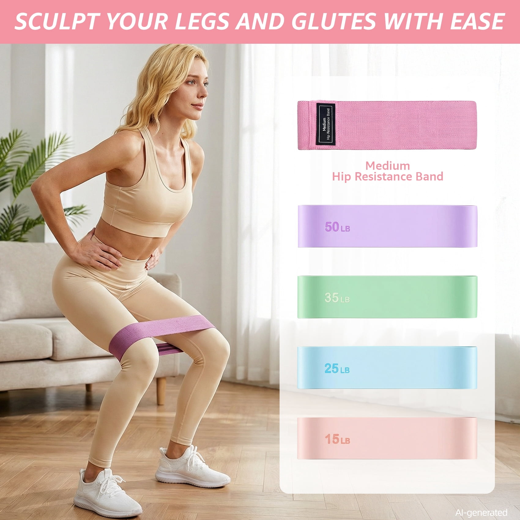 FiitDavz Home Workout Pilates Resistance Bands with Pilates Ring, Ball, Jump Rope, Ankle Weights, Sliders, Grip Socks 20-Piece
